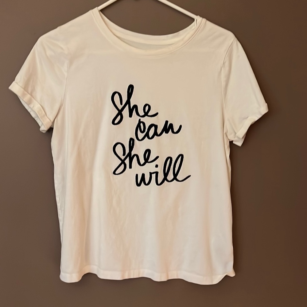 A New Day T Shirt from Target - She Can She Will - Size Medium M